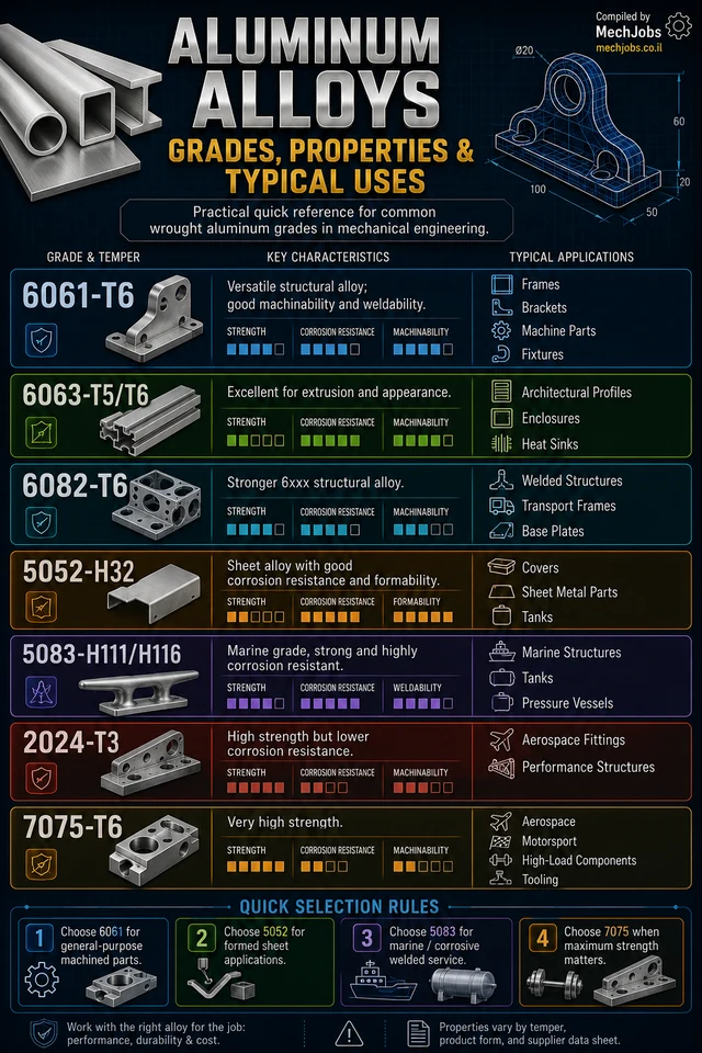 Aluminum Alloys — Grades, Properties & Typical Uses