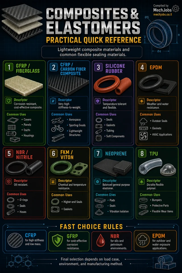 Composites & Elastomers — Practical Quick Reference