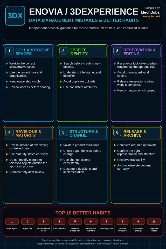 ENOVIA / 3DEXPERIENCE — Common Mistakes & Better Habits