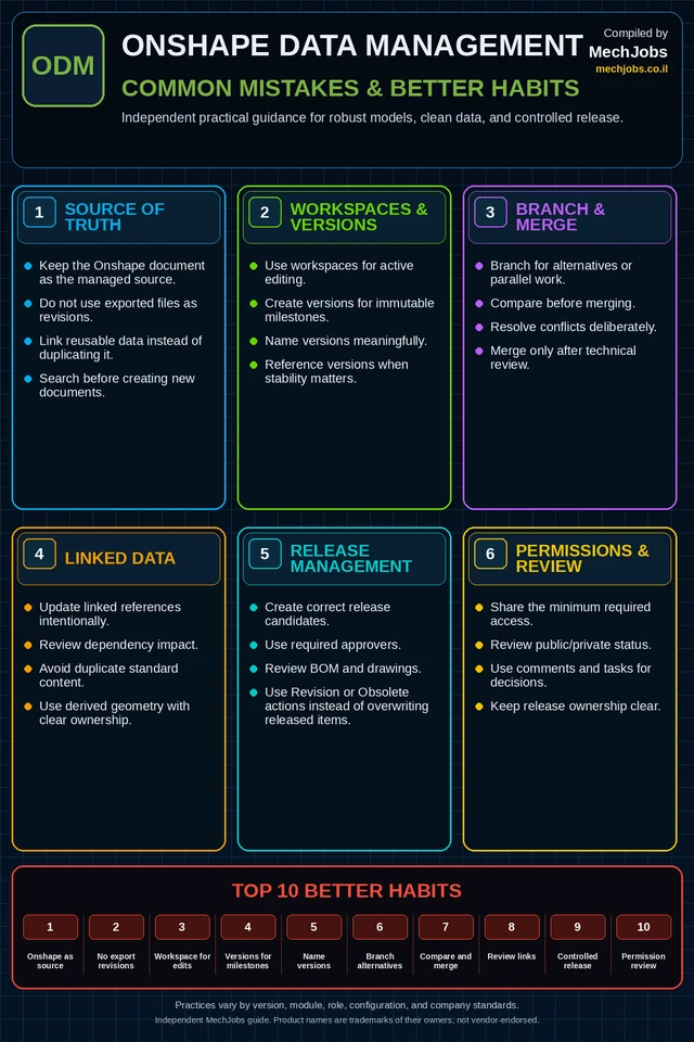 Onshape Data Management — Common Mistakes & Better Habits