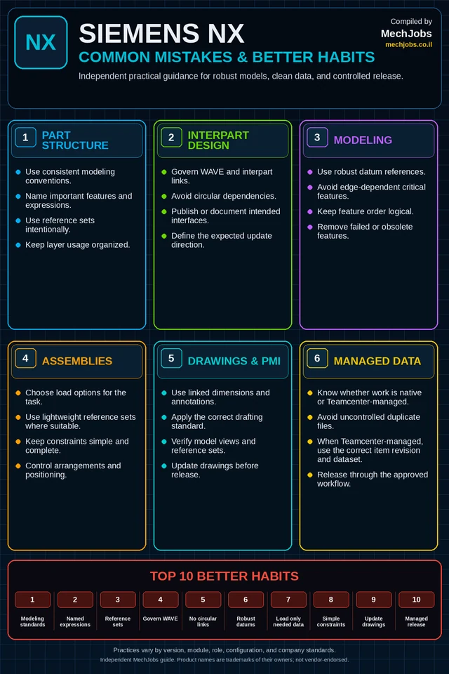Siemens NX — Common Mistakes & Better Habits