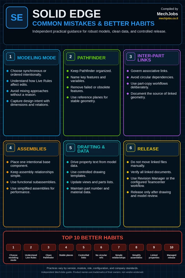 Solid Edge — Common Mistakes & Better Habits